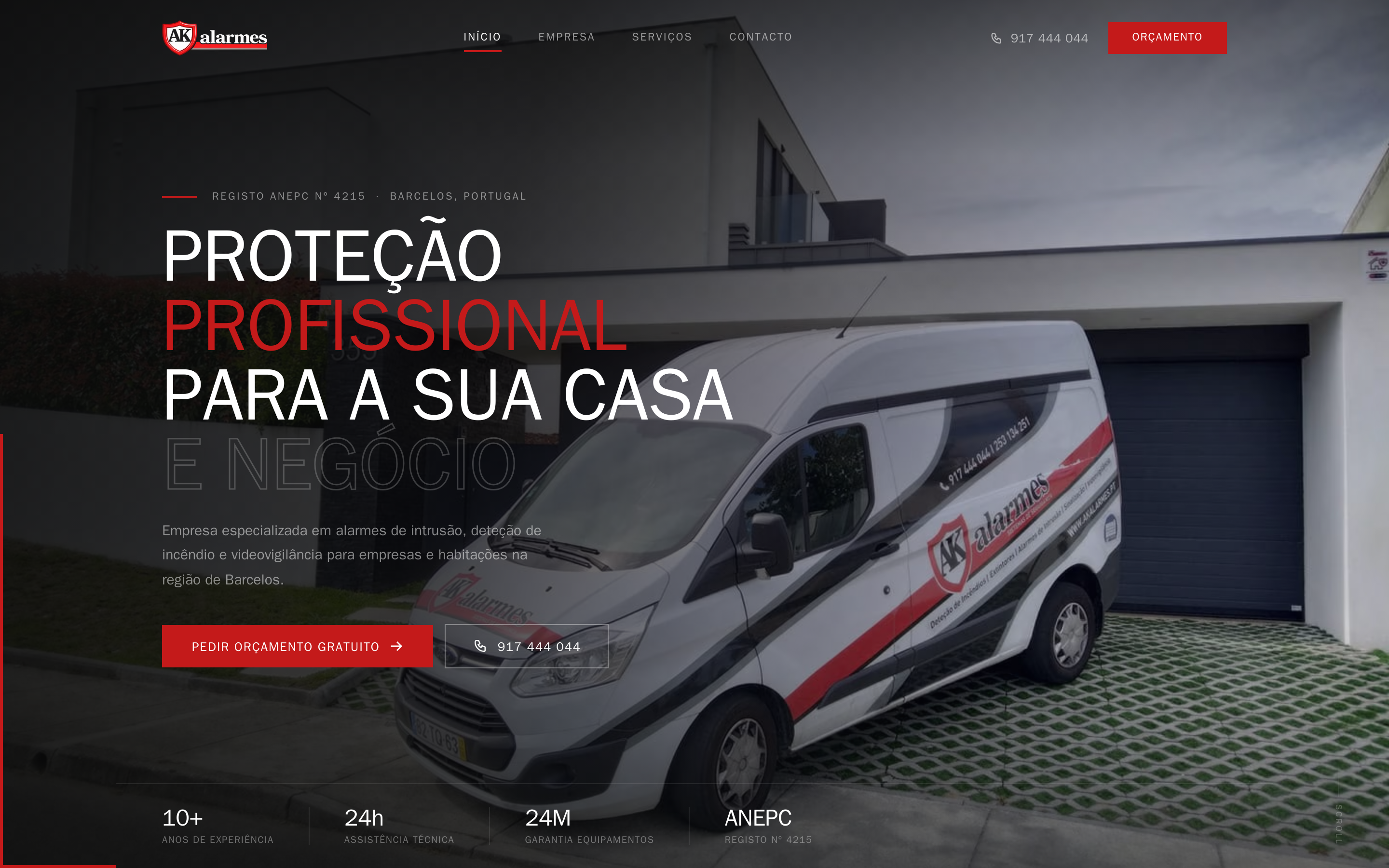 AKalarmes live website screenshot